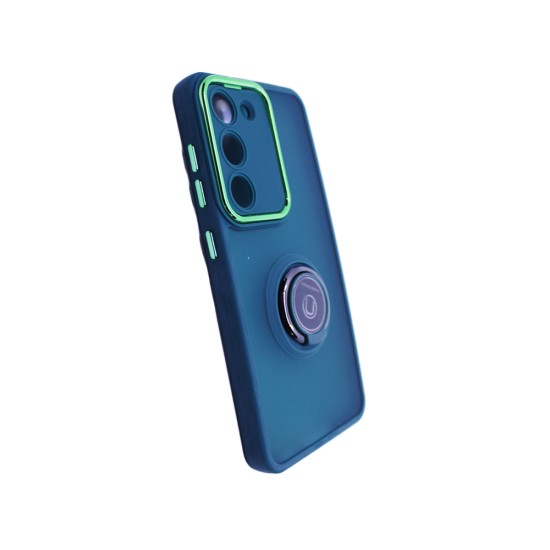 Case with Support Ring for Samsung Galaxy S23 Plus Smoked Green